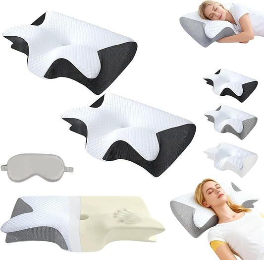 Sleep Apnea Pillow Pillows for Side Sleepers, Ergonomic Pillow, Breathable and Not Stuffy, Made Memory Foam, for Neck Support, for Side, Back, Stomach Sleepers