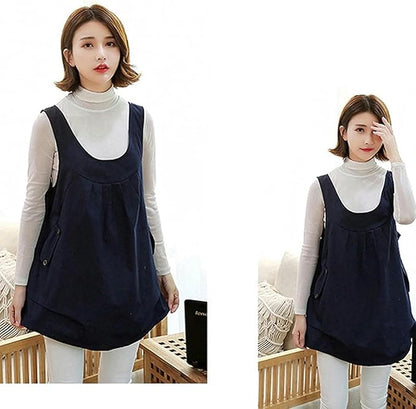 EMF Maternity Clothing,Radiation Protection Maternity Clothing Fabric Conductive Stretchable Breathable for RF/LF Blocking/Shielding,Blue-XL