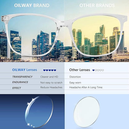 Blue-Light Blocking Glasses Computer Reading/Gaming/TV/Phones Glasses Fashion Anti Eyestrain UV Glasses for Women Men（C2 Blackleopardprint + Transparent）