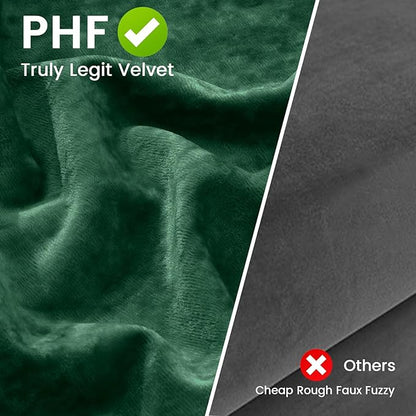 PHF Truly Velvet Zippered Body Pillowcase, No Insert, 1 Pack Ultra Soft Breathable Pillow Sham Cover with Zipper, 20"X 54" Long Luxury Cozy Warm Fuzzy Flannel, Emerald Green