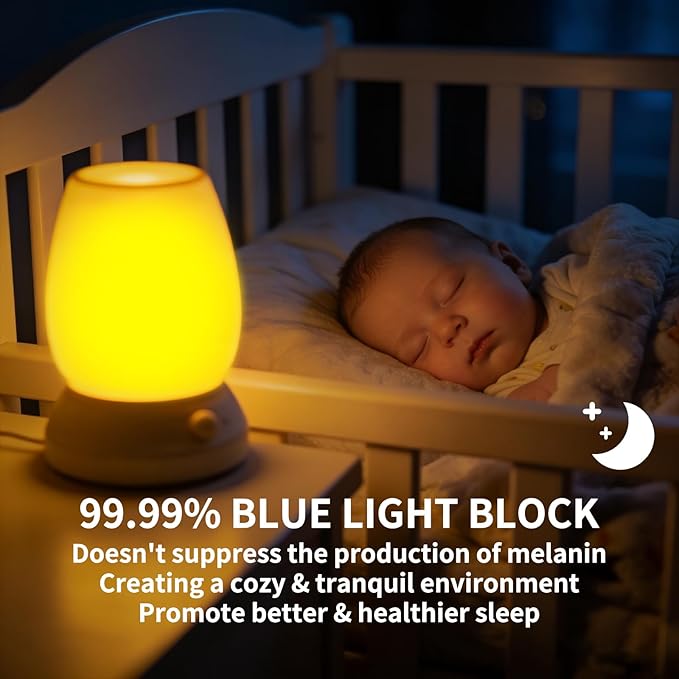 1800K Amber Light Bulbs for Sleep, 5W Blue Light Free Light Bulbs, Promote Melatonin Production, Relieve Stress, Assisting Sleep, a19 Amber Night Light qith E26/E27 Base for Most Lamps, 2PK