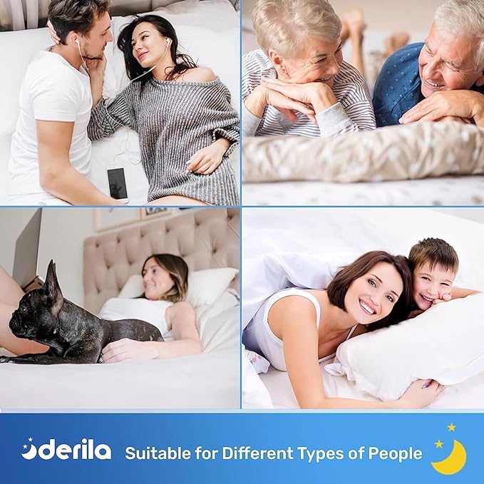 Derila Queen Size Pillowcase | Designed to Keep Your Memory Foam Pillow Covered and Protected with This Crisp, Clean, White Pillowcase Made from Premium Materials