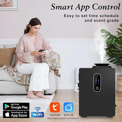2026 Upgraded HVAC Scent Diffuser Machine 1000ML, Scent Air Machine with WiFi for Home, Hotel Diffuser Coverage 6000 Sq.Ft, Waterless Cold Air Aromatherapy Essential Oil Diffuser for Large Room