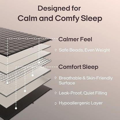 ZonLi Weighted Blanket for Adults(80"x87", 20lbs,Light Pink) King Size High Breathability Cooling Heavy Blanket, Soft Material with Premium Glass Beads,All-Season.