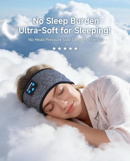 Perytong Sleep Headphones Bluetooth 5.4 Headband, Sports Wireless Earphones Sweat Resistant Earbuds Sleeping Headphone with Ultra-Thin HD Stereo Speaker for Workout Running Cool Gadgets Unique Gifts