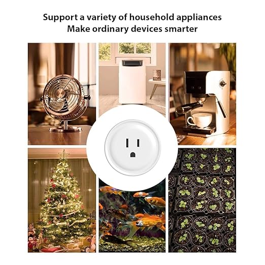 Smart Plugs, Smart Plug 4 Packs, Smart Plugs That Compatible with TY APP Remote Control, 10A Smart Outlet with WiFi Remote Control & Timer Function, 2.4GHz Wi-Fi Only, Voice Control - 4 Packs
