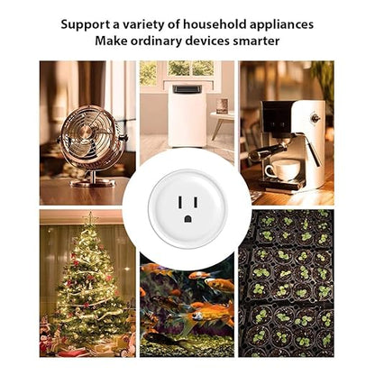 Smart Plugs, Smart Plug 4 Packs, Smart Plugs That Compatible with TY APP Remote Control, 10A Smart Outlet with WiFi Remote Control & Timer Function, 2.4GHz Wi-Fi Only, Voice Control - 4 Packs