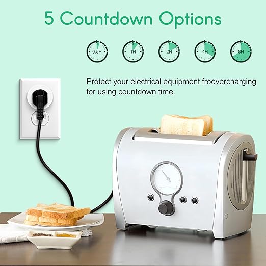 NineLeaf Remote Control Outlets, Wireless Remote Control Outlet, Remote Control Outlet with Timer, 3-Pack with Countdown Timer, 15A/1500W, 500Ft Range,V0 Fireproof & Electric Shock - Proof, White