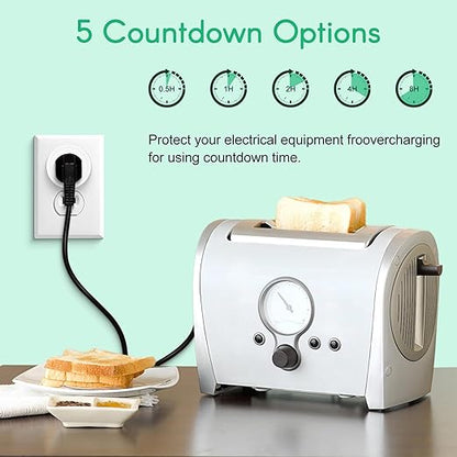 Remote Control Electrical Outlets, Nineleaf Expandable Wireless Outlet Switch with Countdown Timer, 15A/1500W, 500 Ft Range,for Lights, Fans, Christmas Lights, Small Appliance(2 Remotes+3 Plugs)