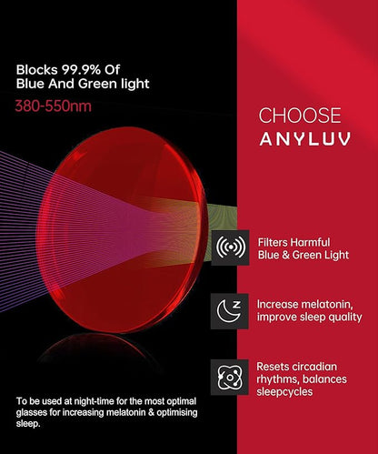 ANYLUV Blue Light Glasses Men, Relieve Eyestrain and Eye Protection, Al-Mg Metal Computer Blue Light Blocking Glasses