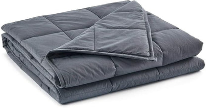 RelaxBlanket Weighted Blanket | 60''x80'',10lbs | for Individual Between 90-140 lbs | Premium Cotton Material with Glass Beads | Dark Grey