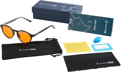 100% Blue Light Blocking Glasses - Better Sleep Anti Eye Strain Protection - Computer Gaming Women Men