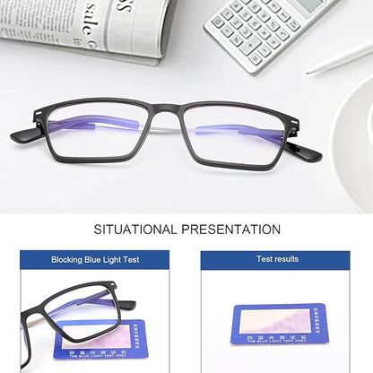 MIRYEA Blue Light Blocking Glasses Photochromic Gray Sunglasses for Men and Women Day Night Gaming TV Phones Computer Eyeglasses UV Protection Anti Glare Shade Lightweight Eyewear Full Rim Spectacles