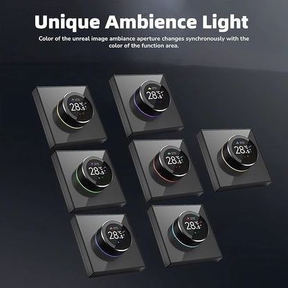 Smart Thermostat for Home, APP Programmable WiFi Thermostat, Temp Voice Controller, Work with Tuya App for Assistant, 1.32in TFT Screen, Knob Control,2 Way Rotating