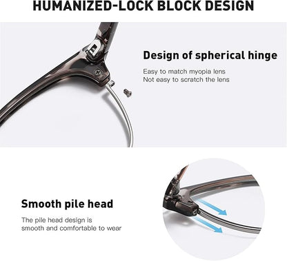 Blue Light Blocking Glasses Vintage Half Frame UV Clear Lens Anti Eyestrain Computer Gaming Glasses for Women Men