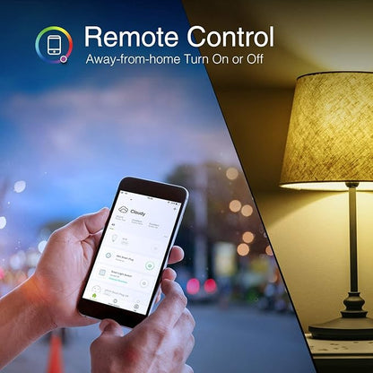 Smart Bulb, WiFi Light Bulbs, Color Changing Light Bulb, Compatible with Alexa & Google Assistant, A19 RGB Alexa Light Bulb, RGB+White, Dimmable LED Light Bulbs, 6 Pack, (WB5-6), Multicolor