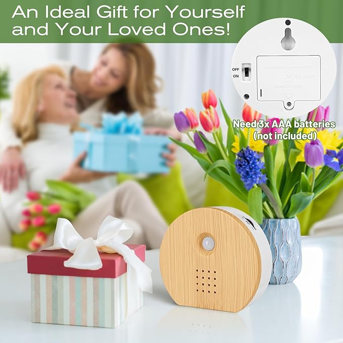 Singing Bird Box Original, White Noise Nature Sound Box with Motion Sensor Portable Birds Chirping with Timer, 9 Soothing Songs, Sound Therapy for Bathroom, Home, Baby, Adult, Travel Relaxing (0-90dB)