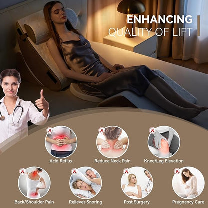 6PCS Orthopedic Bed Wedge Pillow Set for Post Surgery Brown
