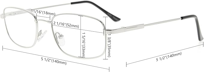 Eyekepper 97% Blue Light Blocking Reading Glasses-Better Sleep Computer Readers-Mens Womens Memory Titanium