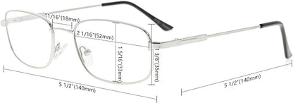 Eyekepper 97% Blue Light Blocking Reading Glasses-Better Sleep Computer Readers-Mens Womens Memory Titanium