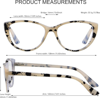 ANDWOOD Blue Light Blocking Glasses Women Bluelight Blocker Computer Cateye Clear Cat Eye Eyeglasses Frame AR003