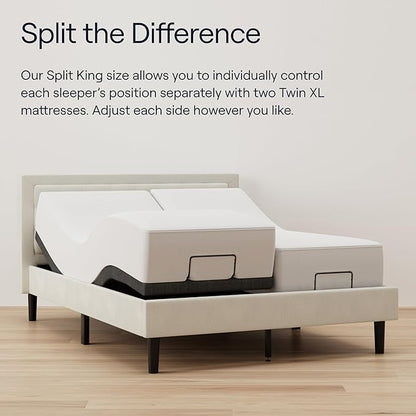 Siena 10” Hybrid Firm Queen Mattress & Adjustable Base - Head & Foot Incline - Medium Firm Memory Foam - Premium Pressure Relieving Layers - Wireless Remote with Memory - Zero Clearance & Gravity
