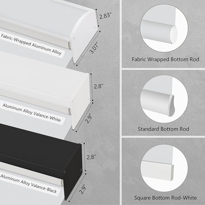 Aprilsmart Motorized Blinds with Remote,Compatible with Apple HomeKit Alexa Google Home- Voice and app Control,Motorized Roller Shades 100% Blackout Custom Size (Cream White-06)