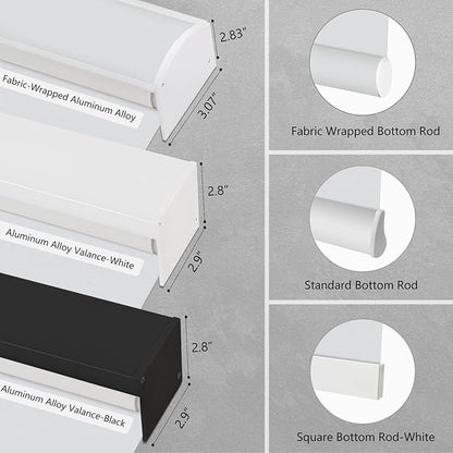 Aprilsmart Motorized Blinds with Remote,Compatible with Apple HomeKit Alexa Google Home- Voice and app Control,Motorized Roller Shades 100% Blackout Custom Size (Cream White-06)