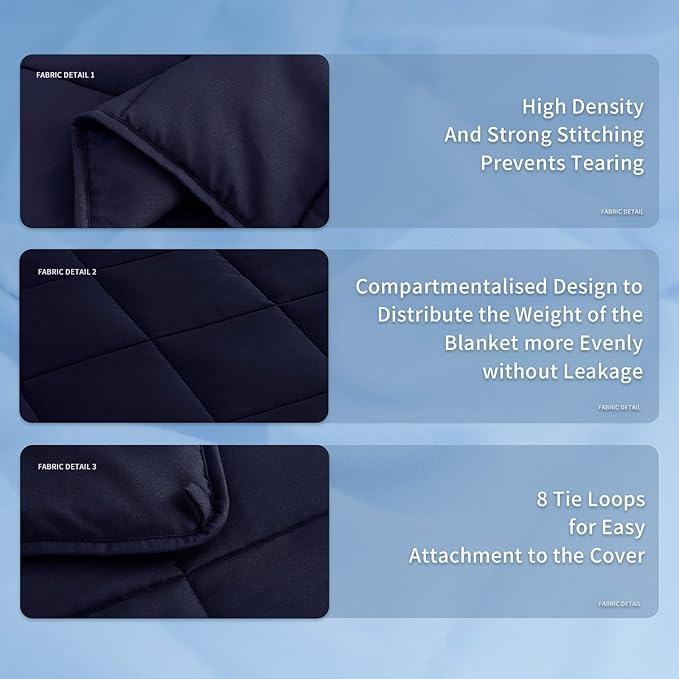 Topcee Weighted Blanket for Adults (12 lbs, 60" x 80") Queen Size Soft Cooling Heavy Blanket Sleeping, Apply to 110-130 lbs Body, Thick Breathable Blanket with Glass Bead, Easy Care