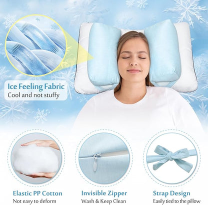 Back Sleeper Beauty Pillow for Anti Aging Wrinkle Prevention Face Up Head Positioning Back Sleep Training Pillow Head Stabilizer Facial Eye Surgery Pillow Supports for Sleeping Upright