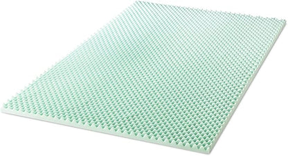 Best Price Mattress 2 Inch Egg Crate Memory Foam Mattress Topper with Calming Aloe Infusion, CertiPUR-US Certified, Twin
