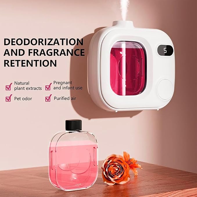 Waterless Essential Oil Aromatherapy Diffuser Mini Led Smart Aroma 360 Small Difusor Cordless for Home Large Rooms Scent Bathroom Hotel Collection Office Car Fragrance Air Scent Humidifier