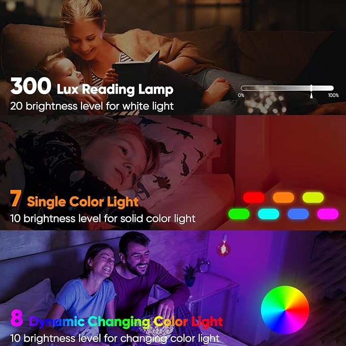 Sunrise Alarm Clock Wake Up Light, Gradual Sunlight Lamp Clock, Sound Machine with 10 Soothing Sounds, FM Radio, Nightlight, Bluetooth Speaker, Digital Clock for Bedroom, Kids, Heavy Sleepers Adults