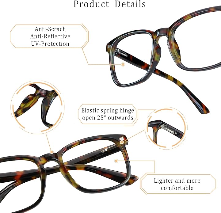 LifeArt Blue Light Blocking Glasses, Anti Eyestrain