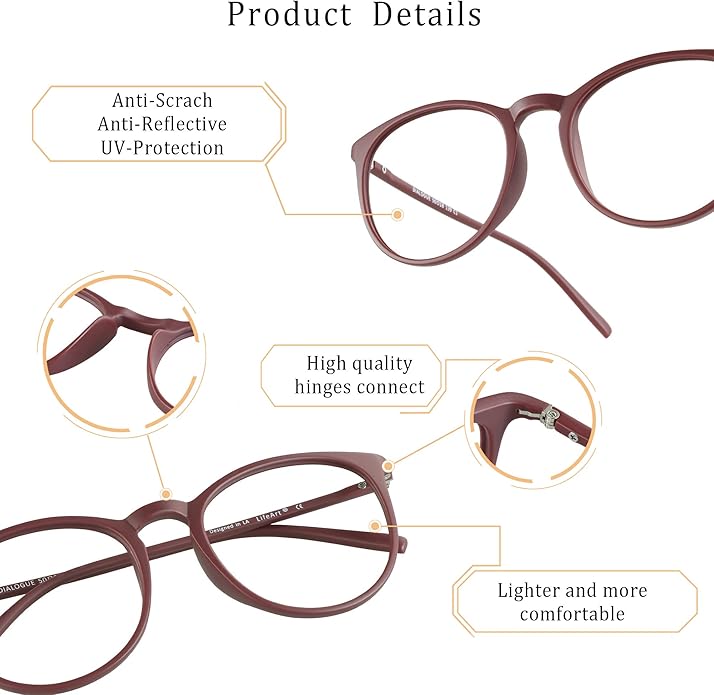 LifeArt Blue Light Blocking Glasses, Anti Eyestrain
