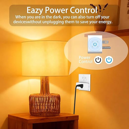 Pro Series Energy Monitoring Smart Plug Mini 15A, Smart Home Wi-Fi Outlet Works with Alexa, Google Home, No Hub Required, FCC & ETL Certified, 2.4G WiFi Only, 1-Pack