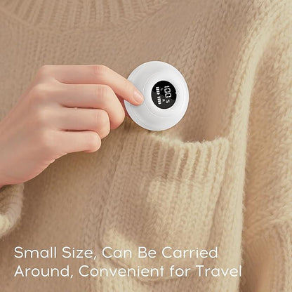 sunvito Sleep Earbuds Bluetooth 5.4, Mini Invisible Silicone Sleep Earbuds for Side Sleepers, Noise Blocking Sleeping Headphones, Hidden Earbuds with LED Display for Small Ears, Sleep & Relax (White)