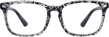 MAXJULI Blue Light Blocking Glasses,Computer Reading/Gaming/TV/Phones Glasses for Women Men(Transparent Black)