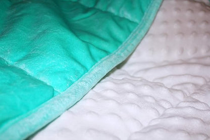 ALANSMA Reversible Weighted Blanket for All Season, Luxury Velvet, Warm and Cool, Adult 15Lb Green Weighted Blanket, Enjoy Sleeping Anywhere(Light Green,60"x80" 15lbs)