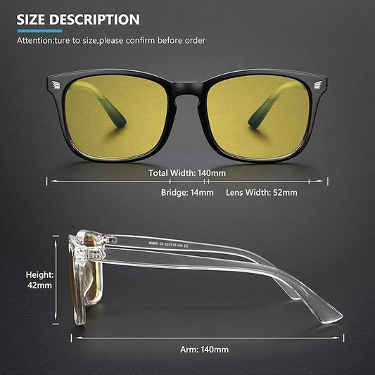 livho High Tech Night Driving Blue Light Glasses - Advanced Blue Light Blocking Computer Glasses