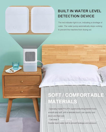 Water Cooling Mattress Pad, Bed Cooling System, Portable Bed Chiller with Remote, Cool Sleep (63"×27.55")