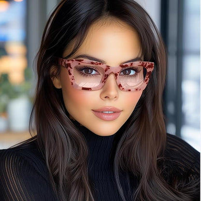 Oprah Reading Glasses for Women - 5Pack Blue Light Blocking Square Fashion Readers with Spring Hinge Computer Eyeglasses(Mix4, 3.00x)