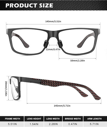 ANYLUV Blue Light Blocking Glasses Men Computer Gaming Glasses Lightweight Al-Mg Metal Anti Eyestrain Eye Protection