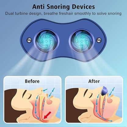 Mini Anti Snoring Devices for Snoring, Effective Anti Snoring Device, Peaceful Sleep Snore Solution - Suitable for All Nose Shapes and Both Men and Women (2 Replaceable Silicone Tips)