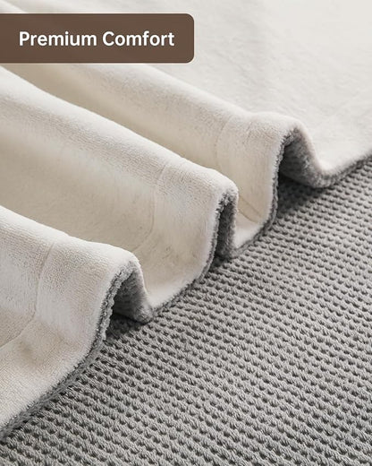 Electric Heated Blanket Throw Size, Washable Blanket Warmer for Home for Adults, Fast Heating, Super Cozy Soft Fabric, 50" x 60", 9 Heat Levels, 1-9H Auto-Off, ETL Certified, Gray