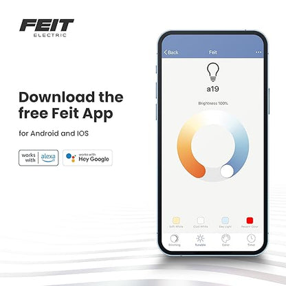 Feit Electric Wi-Fi Smart Power Strip, 4 Smart Outlets + 4 USB Ports, App & Voice Control, Works with Alexa & Google Assistant, 2.4GHz Network, Schedule & Timer Function, LED Indicator