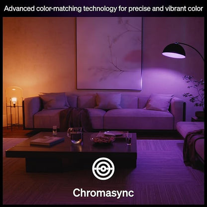 Philips Hue Smart LED A19 Bulb 2-Pack, White Color Ambiance, E26 Base, 7.2W, Full Spectrum Light 1000K-20000K, 810 Lumens, Dimmable, Works with Alexa, Google,& Apple Home