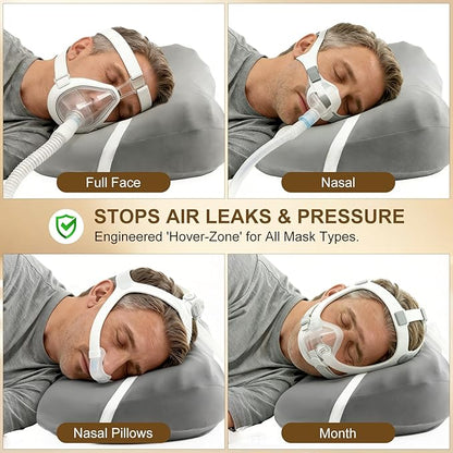 CPAP Pillow for Side Sleeping | Contoured Cervical Memory Foam Pillow for Neck Support | Reduces Air Leaks and Mask Pressure | Ideal for Side, Back and Stomach Sleepers