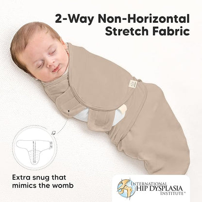 3-Pack Organic Baby Swaddle Sleep Sacks - Swaddles for Newborns, Infant 0-3 Months, Baby Girls, Boys, Soft & Snug Newborn Sleep Sack, Nursery Swaddling Blankets (Ecru, OS)
