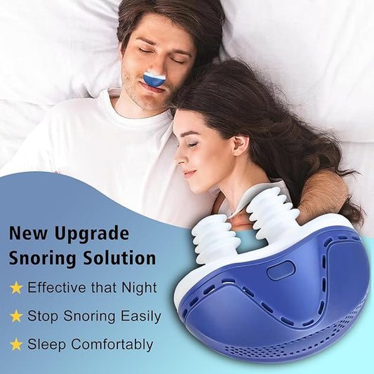 Mini Anti Snoring Devices for Snoring, Effective Anti Snoring Device, Peaceful Sleep Snore Solution - Suitable for All Nose Shapes and Both Men and Women (2 Replaceable Silicone Tips)